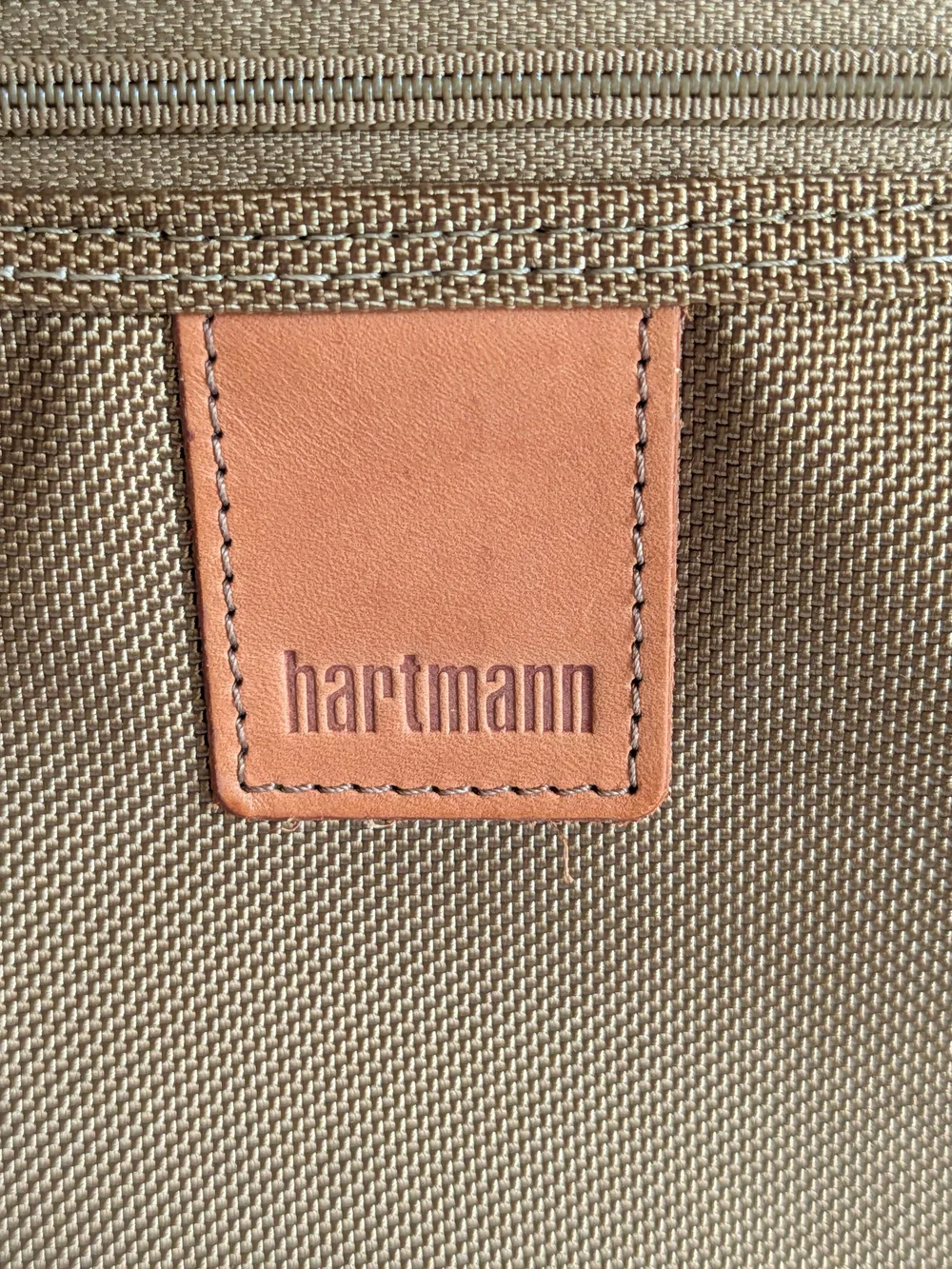 Vintage Hartmann Briefcase Business Case Tan Canvas Leather Trim Laptop Document